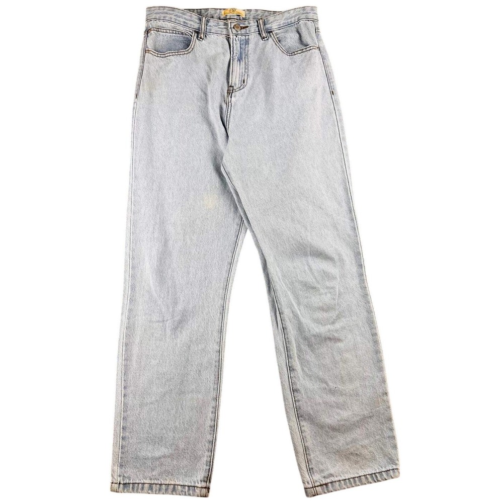 Don't‎ Think Twice Jeans Women US 8 Light Blue Straight Leg Cotton Denim